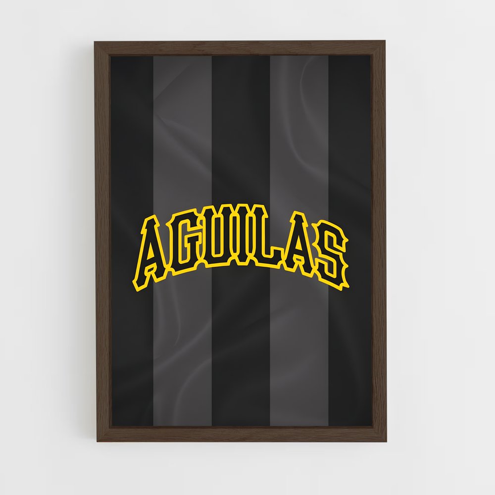 Poster Agua Noir et Jaune – affiche Baseball (vue 5)